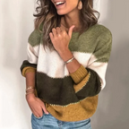 R&B | klassischer gestreifter Strickpullover