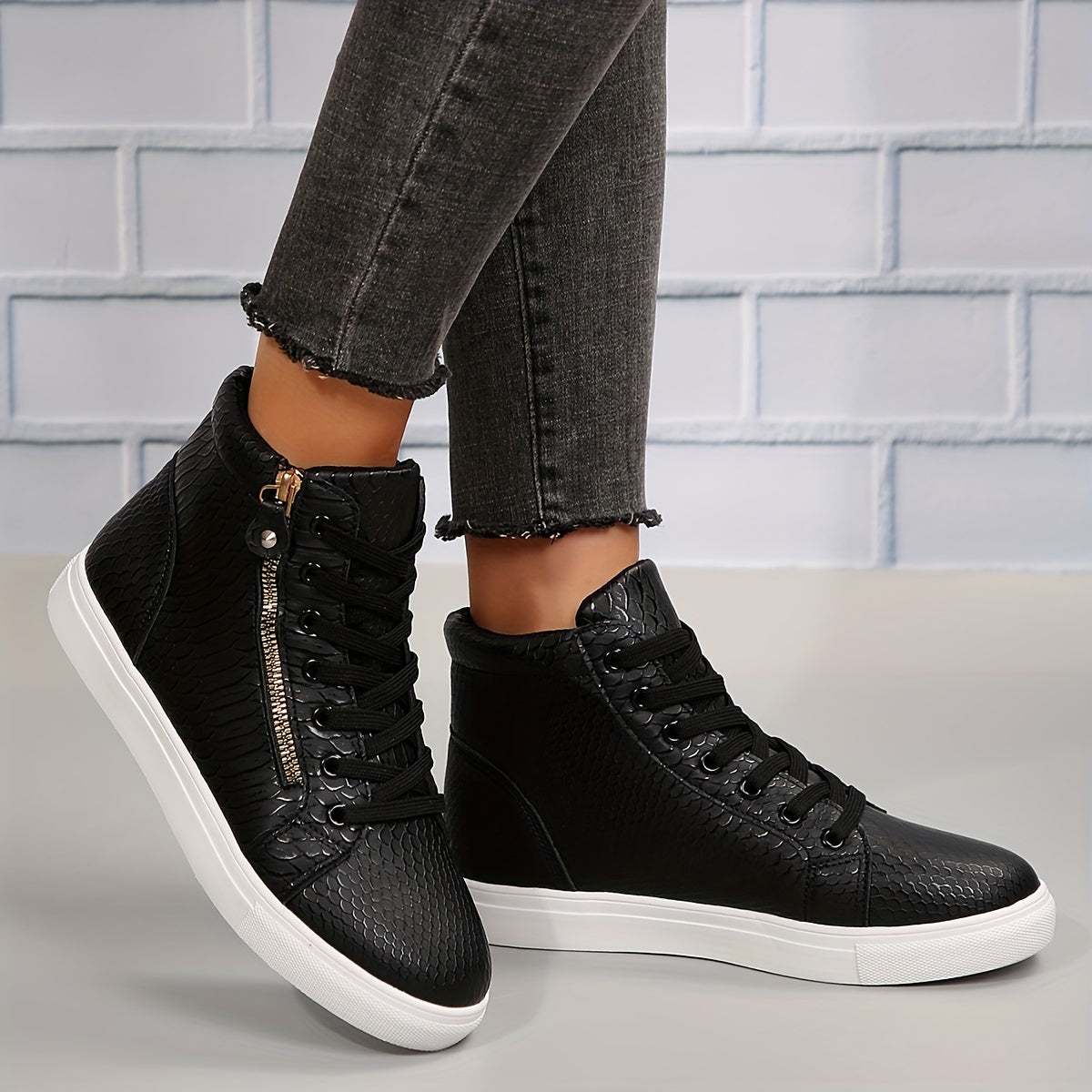 R&B | Einfache Lässige Sneakers mit Reißverschluss