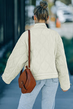 R&B | Kordelzug Gefallene Schulter Gequiltete Jacke