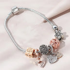R&B Modisches Armband mit Strasssteinen und Blumen