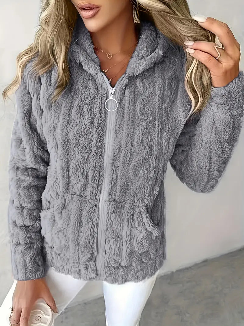 R&B | Weiches Kapuzen Sweatshirt mit Reißverschluss