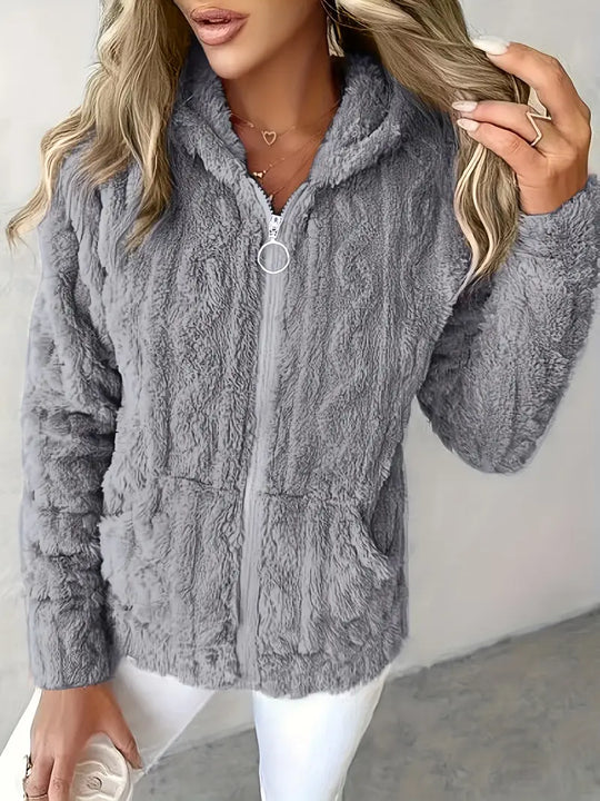 R&B | Weiches Kapuzen Sweatshirt mit Reißverschluss