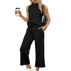 R&B | Weste Kurzes Hosen-Set mit weitem Bein
