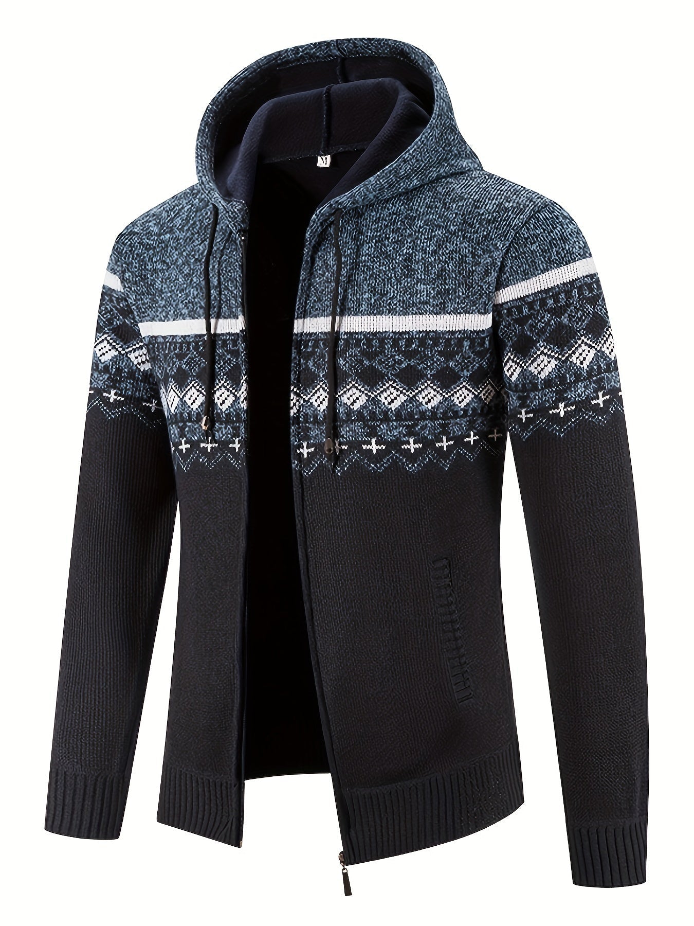 R&B | Gemusterter Hoodie Baumwolle und Polyester Warm und Stilvoll