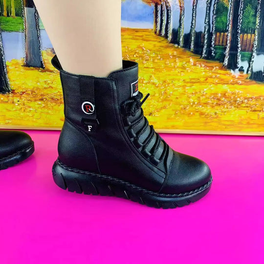 Leder-Winterstiefeletten R&B R&B