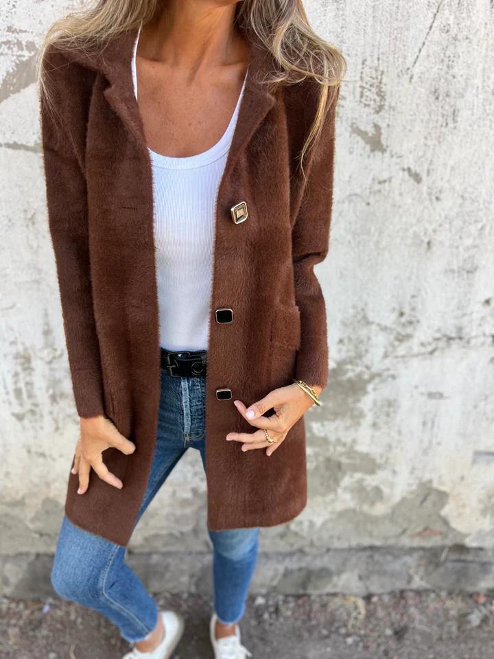 R&B | Lange Jacke mit Knöpfen