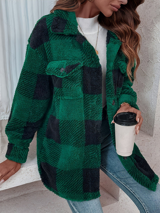 R&B | Karierte Jacke mit Weicher Struktur