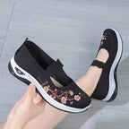 Orthopädische Florale Schwarze SlipOns R&B