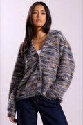 R&B | Vintage Streifen Cardigan mit V-Ausschnitt