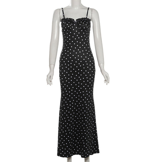 R&B | Kleid mit gepunkteten Strapsen mit Neckholder