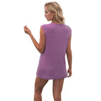 R&B | V-Ausschnitt Knopf ärmellose Weste Strickpullover