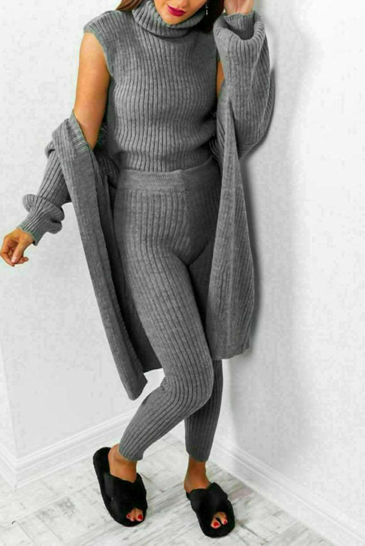R&B | 3-Teiliges Strick-Loungewear