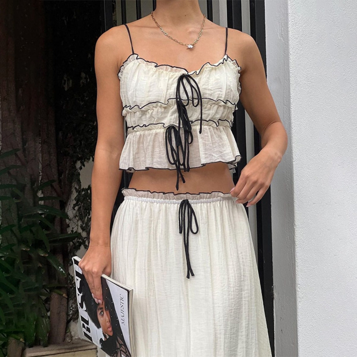 R&B | Hosenträger Top Temperament Kleid