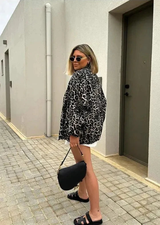 R&B | Leoparden Bomberjacke