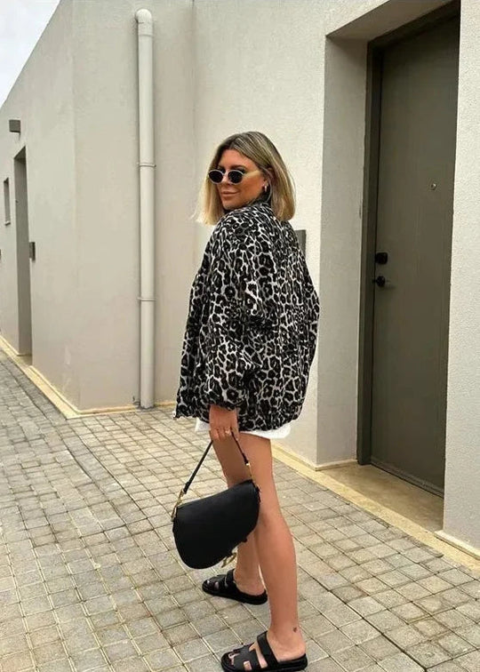 R&B | Leoparden Bomberjacke