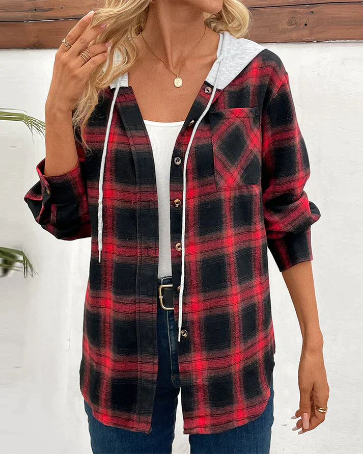 R&B | Jacke mit Kapuze und Karomuster