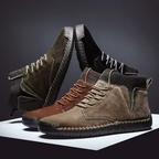 Retro-Wildlederschuhe mit Ripp- und Stichmuster R&B R&B