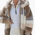 R&B | Winter Kapuzenjacke Im Streifen-Design - Modische Freizeitjacke für Kalte Tage