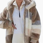 R&B | Winter Kapuzenjacke Im Streifen-Design - Modische Freizeitjacke für Kalte Tage