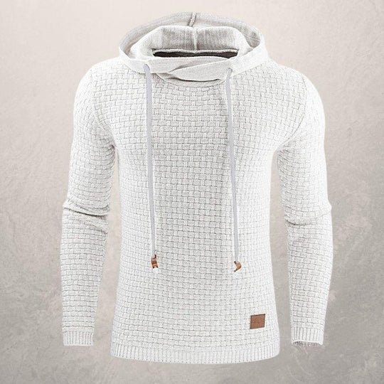 R&B | Kapuzenpullover Slim Passform Weiches Strickmaterial Karomuster Lange Ärmel
