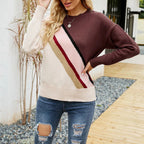 R&B | Strickbluse mit Farbblock Acryl Modern und Komfortabel