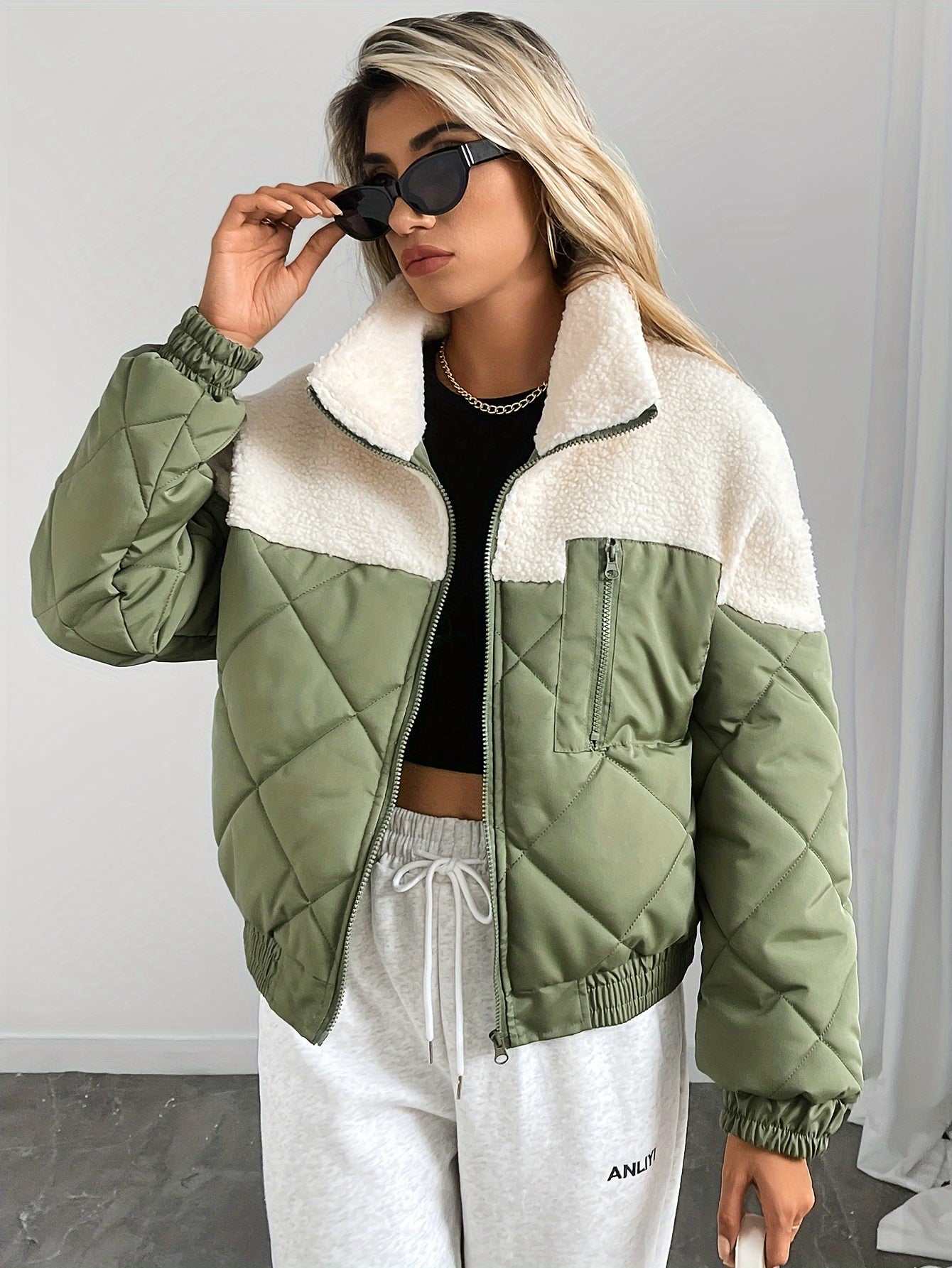 R&B | Zwischenjacke Lässiger Rundhals Lange Ärmel Herbst/winter
