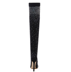 R&B | Strass Hohe Stiefel mit Absatz Bis Zum Oberschenkel