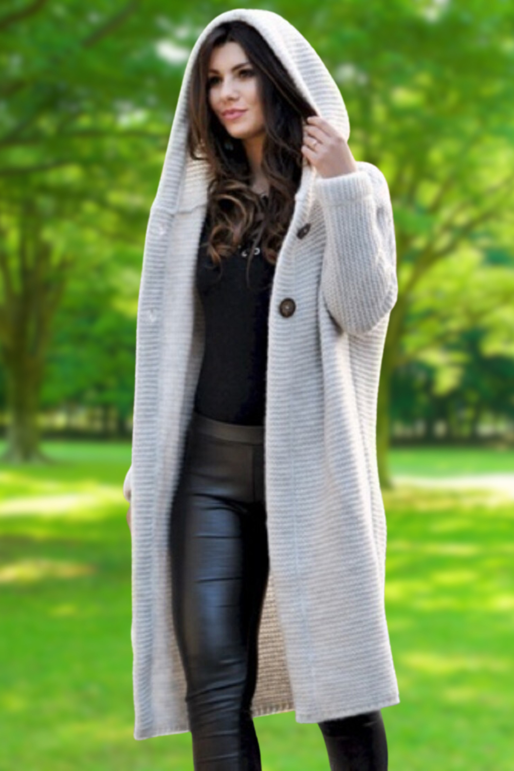 R&B | Elegante Lange Strickjacke