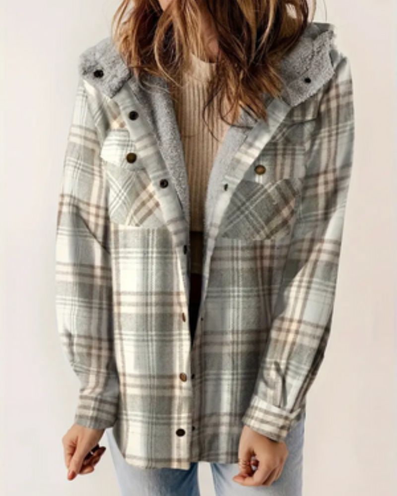 R&B | Kariertes Jacket mit Sherpa Futter
