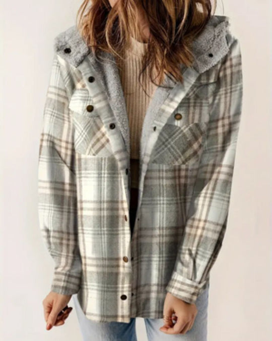 R&B | Kariertes Jacket mit Sherpa Futter