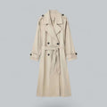 R&B | Eleganter doppelt gefütterter Damen-Trenchcoat mit Gürtel