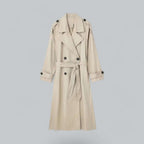 R&B | Eleganter doppelt gefütterter Damen-Trenchcoat mit Gürtel