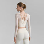 R&B | Fake zwei sexy Mesh-Yoga-Kleidung