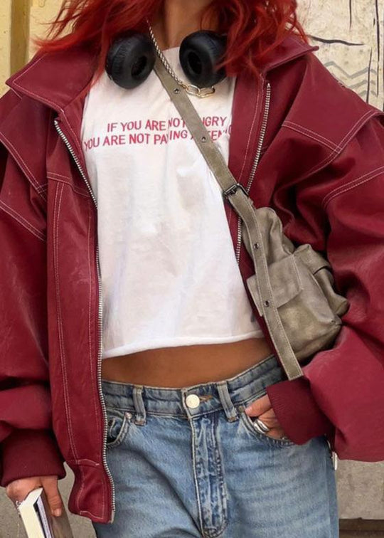 R&B | Weinroter Reißverschlussjacke