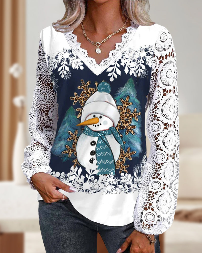 R&B | Spitzen und Schneemannmuster