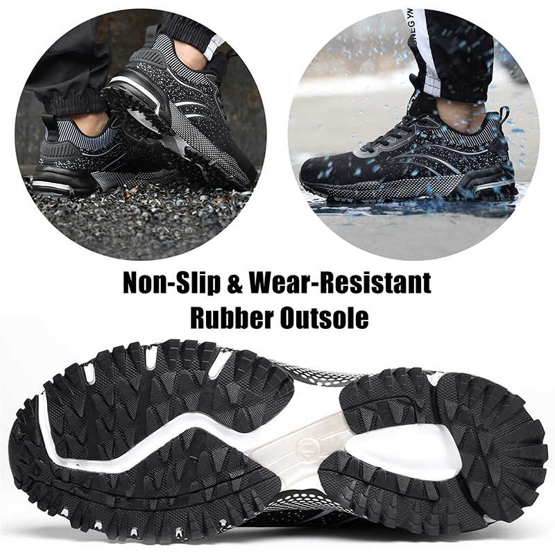 Leicht Sicherheitsschuhe Herren Damen Arbeitsschuhe Atmungsaktiv Schutzschuhe Stahlkappe Sportlich Sneaker R&B