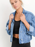 R&B | Jeansjacke mit Reverskragen für Den Herbst
