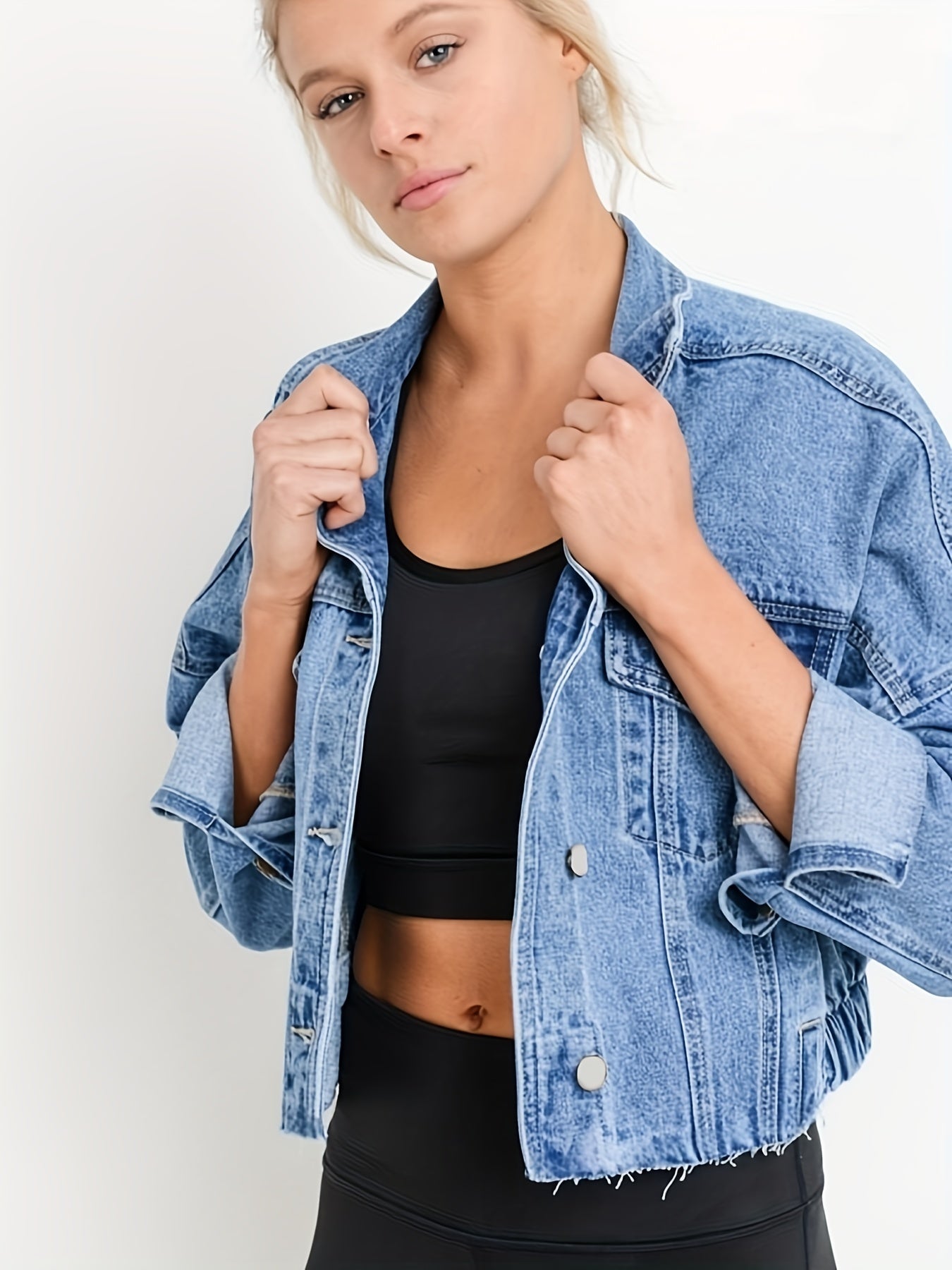 R&B | Jeansjacke mit Reverskragen für Den Herbst