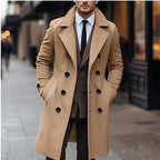 Herren Wollmantel mit Doppelreiher & Langer Passform | R&B