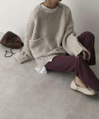 R&B | Übergroßer Strickpullover mit Tasche