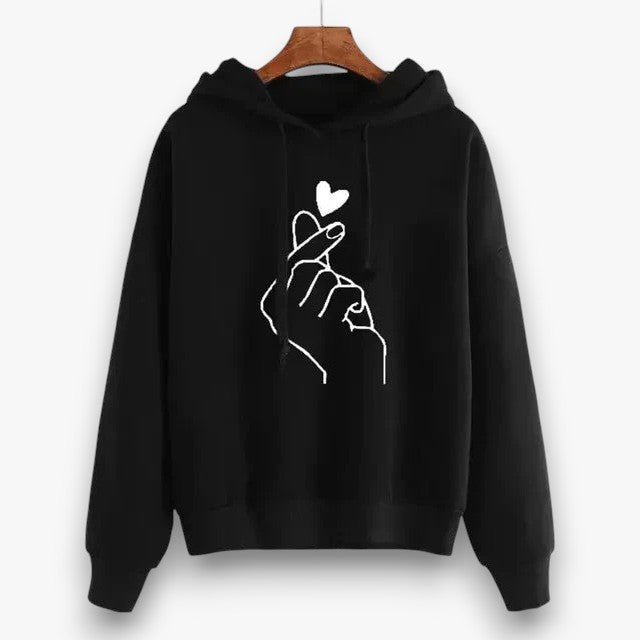 R&B | Casual Hoodie mit Grafischem Druck Baumwollmischung Weich und Komfortabel