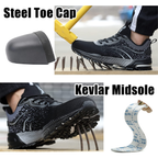 Leicht Sicherheitsschuhe Herren Damen Arbeitsschuhe Atmungsaktiv Schutzschuhe Stahlkappe Sportlich Sneaker R&B
