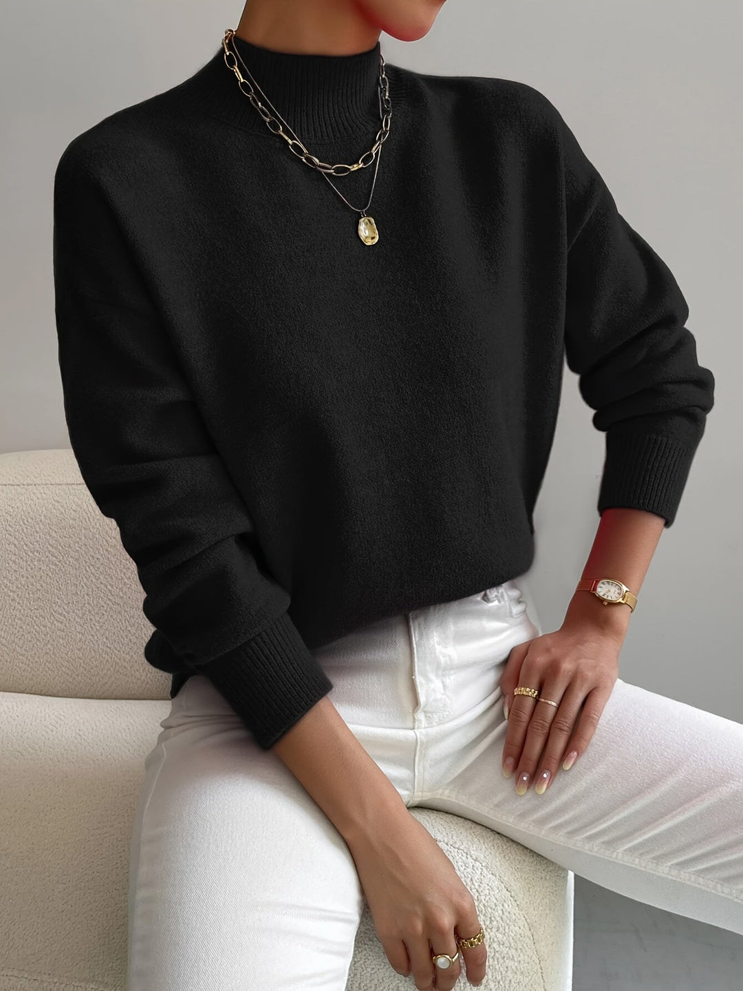 R&B | eleganter Rollkragenpullover
