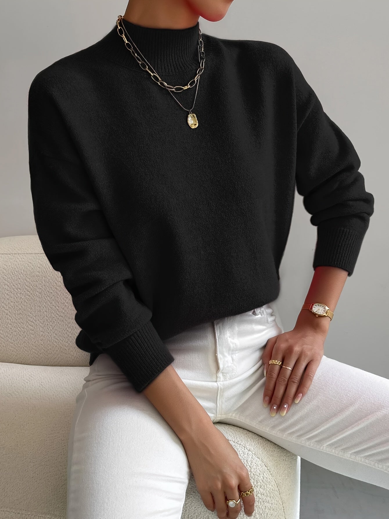 R&B | eleganter Rollkragenpullover