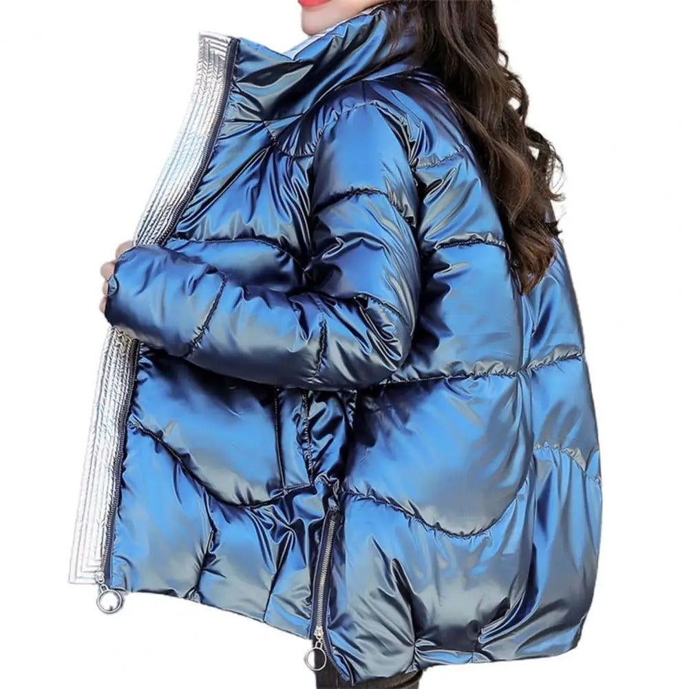 R&B | Pufferjacke - Gequiltet und Leicht - Hoher Kragen - Glänzende Oberfläche - Warm und Bequem