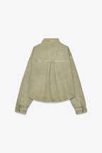 R&B | Klassische Khaki Denim-Jacke für Den Alltag