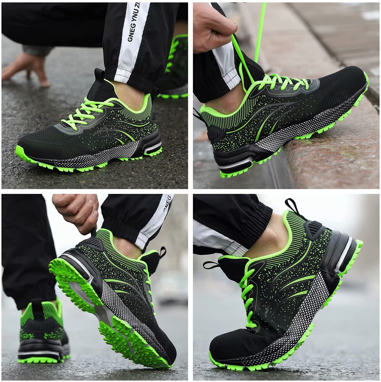Leicht Sicherheitsschuhe Herren Damen Arbeitsschuhe Atmungsaktiv Schutzschuhe Stahlkappe Sportlich Sneaker R&B