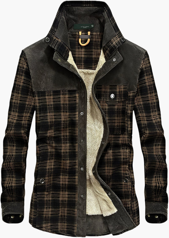R&B | Outdoor Flanelljacke Im Holzfäller-Stil mit Fleece - Freizeit- und Arbeitsjacke