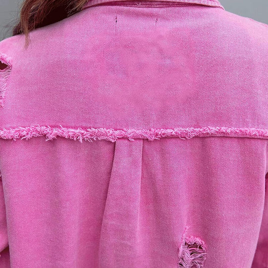 R&B | Ripped Übergrösse Denimjacke