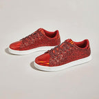 Funkelnde Schnür-Fashion-Damen-Sneaker - Xenia R&B